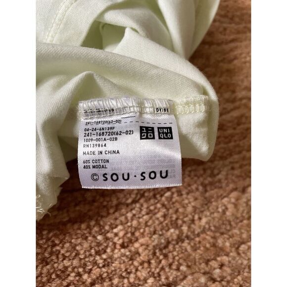 Uniqlo Sou Sou Kyoto UT Floral Print Tee Shirt White Multicolor Size S - Picture 3 of 7